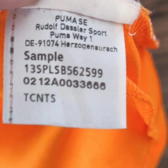 PUMA Golf "Sample" Argyle Polo Shirt - Men's Medium - Rare Orange & White - Picture 6 of 8